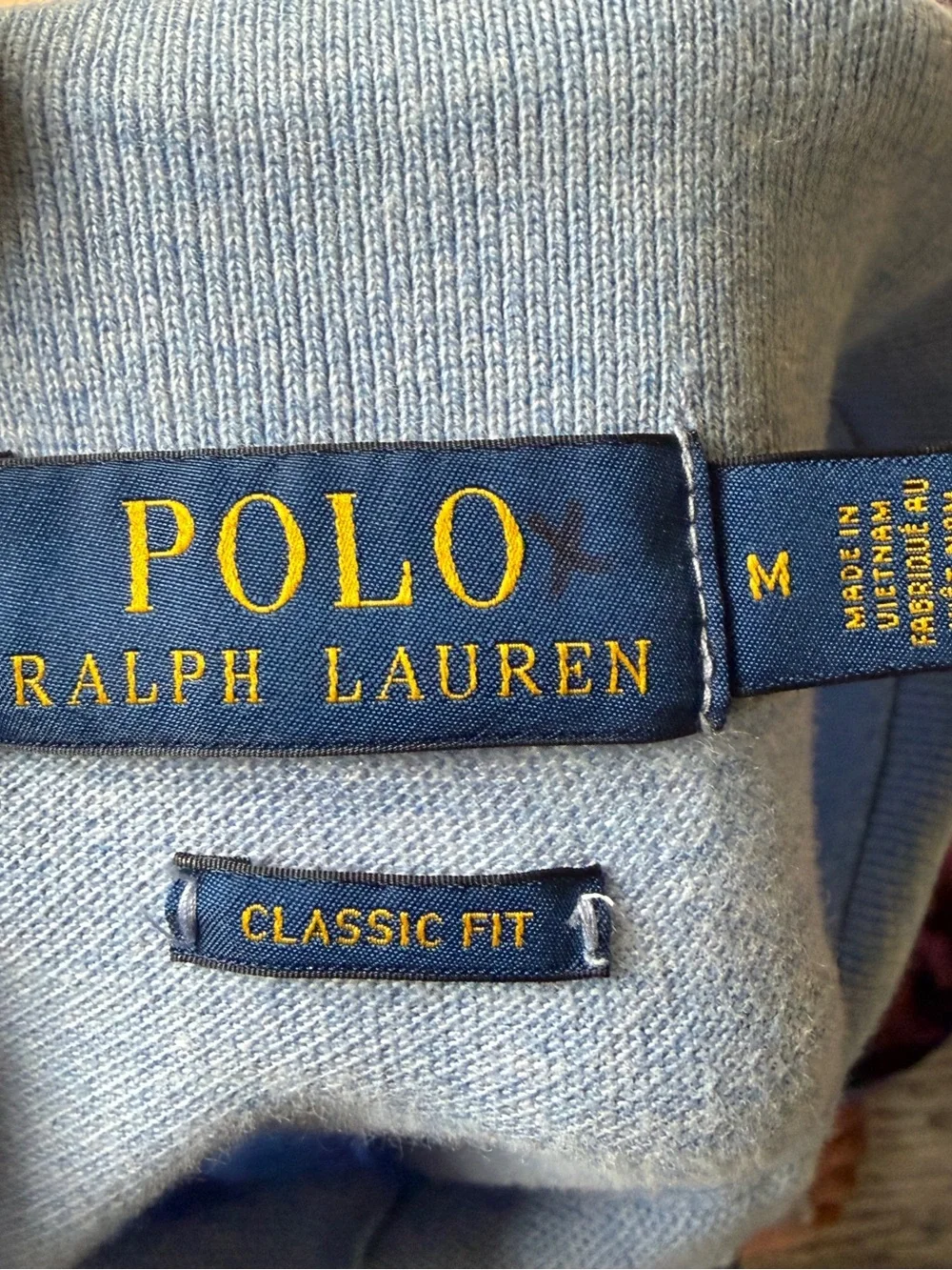 Ralph‎ Lauren Men's Classic Fit Heather Light Blue Polo Shirt Size M